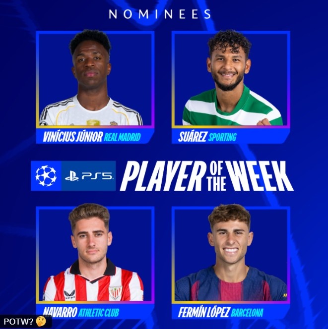 开云APP-欧冠官方本轮最佳球员候选：维尼修斯领衔，费尔明、纳瓦罗在列